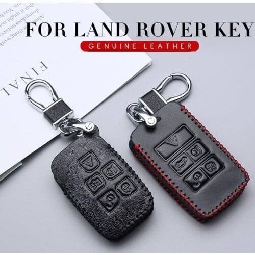 Leather Car Key Cover Case For Land Rover Range Rover Sport Discovery 4 5 Evoque LR4 2010-2015 Refit XE XFL Et Velar Freelander