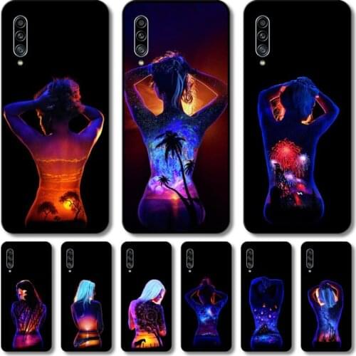 Creative Phone Case For Samsung Galaxy A 12 51 52 21 71 70 42 32 10 80 90 E 5G S Black Shell Art Cell Cover