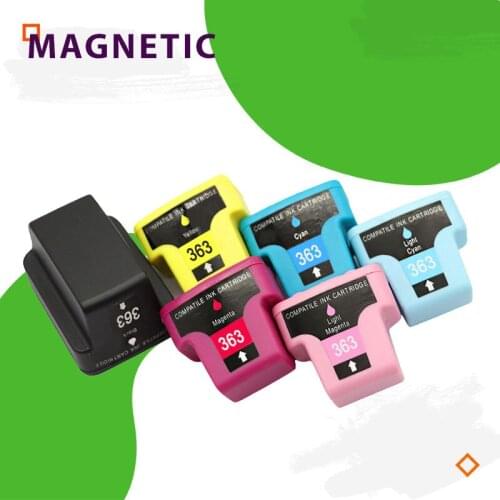 Magnetic Compatible Ink Cartridges For HP 363 Photosmart 3210 3210v 3210xi 3213 3313 8230 8238 8250 Printer cartridge For HP363