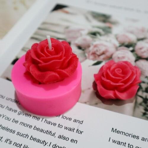 3D Small Baking Molds Gumpaste Tools Cake Mold Rose Flower Silicone Mold Fondant Gift Decorating Chocolate Cookie Clay Resin