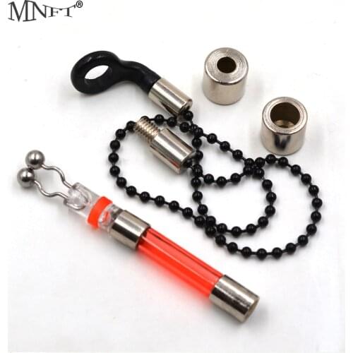 MNFT 1Set Alert Bite Sensor Tools Carp Fishing Bite Alarm Hanger Swinger Use with Luminous Stick Fishing Rod Bite Indicator