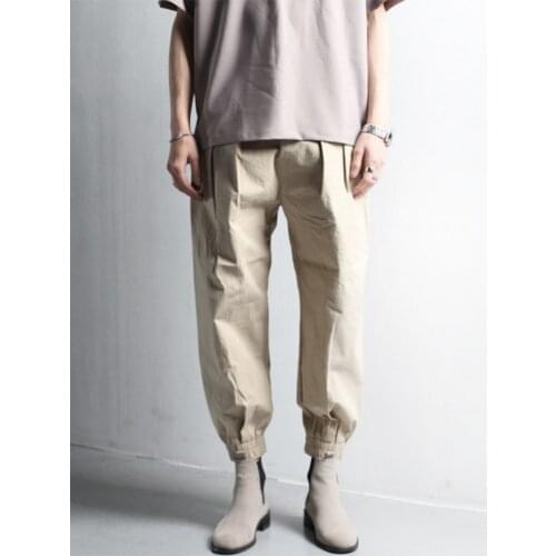 Mens new fashion trend Harun pants bag edge personality loose large size casual loose pants