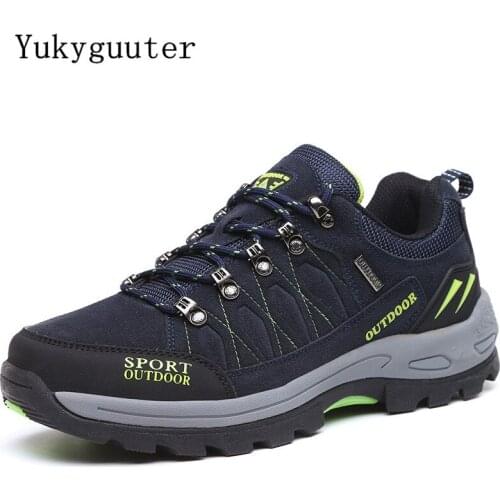 Men Hiking Shoes Outdoor Walking Jogging Trekking Boots Mountain Climbing Sport Male Waterproof Sneakers Athletic Non-slip
