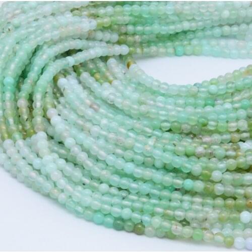 Natural Chrysoprase Loose Round Beads For Sale 3mm, Selected Color