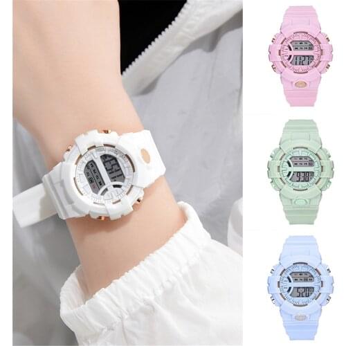 Newly Digital Sports Watch LED Screen Large Face Electronic Simple Watch for Men Women Students