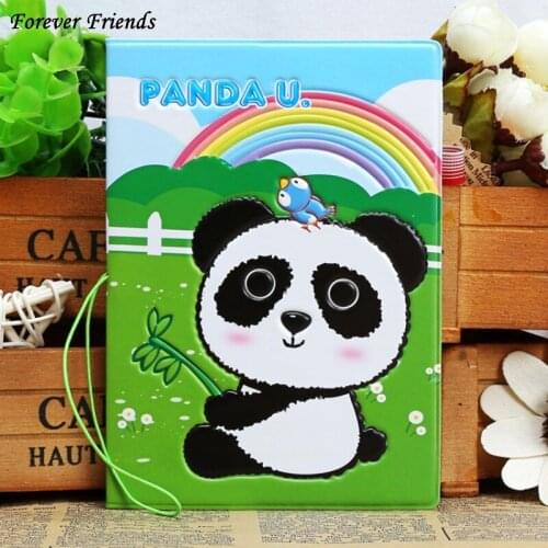 Panda Stamps Letter Envelope Card Holder Passport Cover PVC Leather 3D Design Business Card Bag Passport Holder for abroad