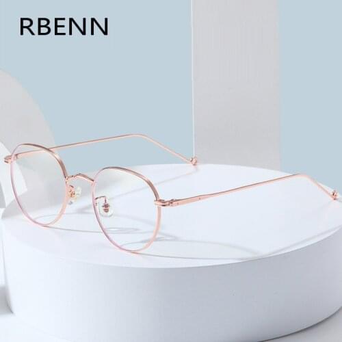 RBENN BRAND DESIGN 2020 New Small Frame anti blue light Computer Glasses Women Men High Quality Metal Frame Gaming Eyeglasses