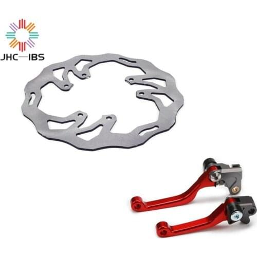 Motorcycle CNC Front Wavy Brake Disc Rotor Handle Clutch Brake Lever Handle For HONDA CR125R CR250R CRF450R 1995 1996 1997