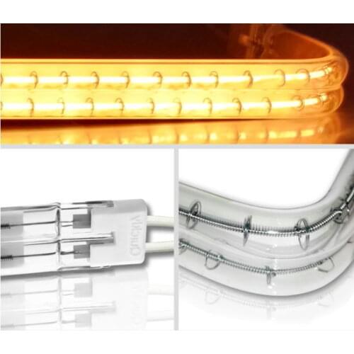 Gold plated Quartz Heating Element infrared carbon fiber heat lamp SK15 base