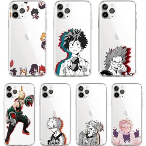 My Hero Academia Phone Case Transparent for iPhone 11 12 mini pro XS MAX 8 7 6 6S Plus X 5S SE 2020 XR