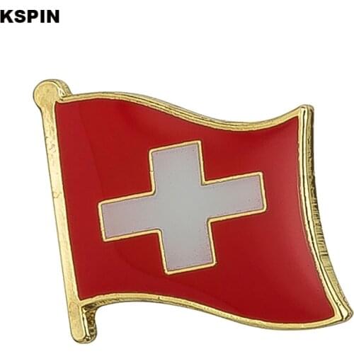 Switzerland flag pin lapel pin badge 10pcs a lot Brooch Icons KS-0149