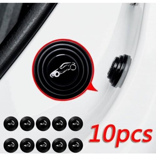 10pcs Car Door Anti-collision Silicone Pad Anti-shock Closing Door Stickers Soundproof Buffer Gasket Auto Accessories