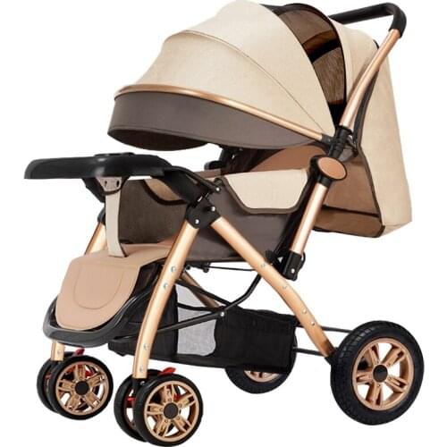 Light Baby Stroller 175 Degree Lying Reversable Push Handle Folding Portable Travel Car Airplane Baby Carriage Pram Buggy 0~36M