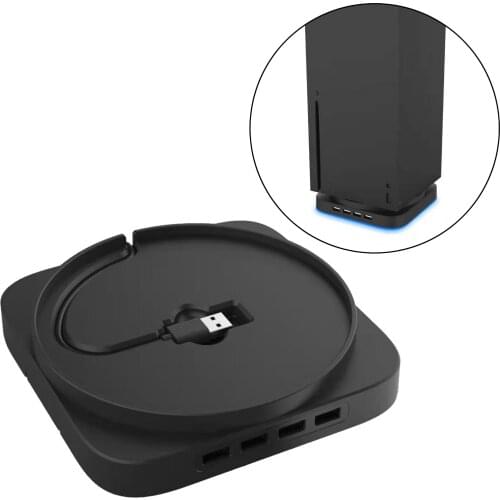 Vertical Stand USB Hub for Series X Game Console Controller Cradle Base