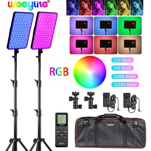 Viltrox weeylite sprite40 2pcs RGB LED Video Light for Video Recording YouTube Studio CRI 95/ 2500K-8500K/ RGB Colors/ 29 Scenes