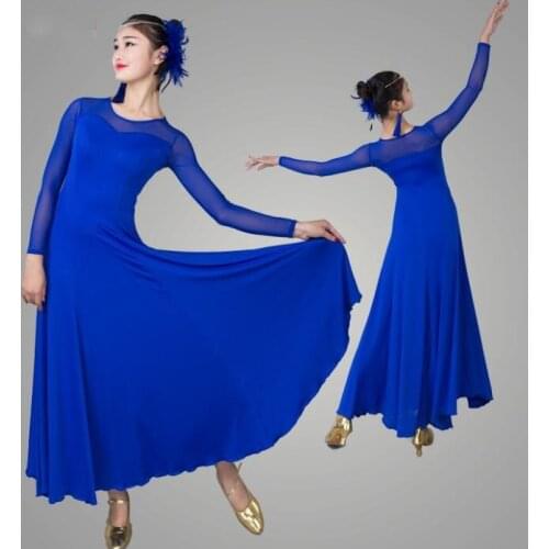 New Lady Ballroom Dancing Dress Modern Dance Competition Costume women Waltz Tango Foxtrot Quickstep dresses MD038