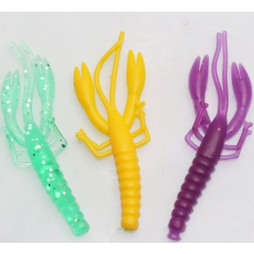 1PCS Silicone Fishing Lures 50mm 1g Soft Lure Pesca Artificial salt odor Bait Crazy Flapper Carp Wobblers For Fishing Tackle