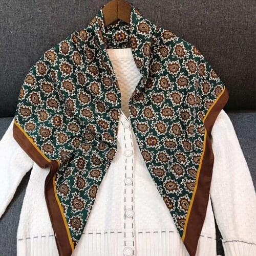 2021 new spring women scarf quality shawl silk fashion scarf headscarf beach sunscreen bag headscarf scarf 90cm*90cm