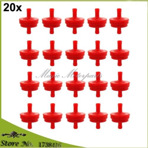 20x Red 1/4" Fuel Filter For SCAG 48057-02 TORO 42-5240 56-6360 Lawn Mower Tractors Boats ATV Quad Go Karts Carts