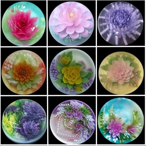 3D Gelatin Cake Mold Jelly Art Pudding Flowers Stainless Steel Nozzle Syringe