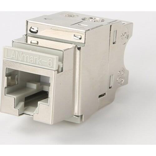 50PCS Nexans style cat6 RJ45 STP Keystone cat6 shielded network module