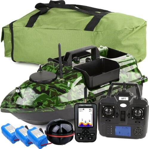 500M GPS Wireless Fishing Bait Boat Carp Fishing Boat Speedboat RC Toy Boat 3 Hoppers LCD GPS Fishfinders with Sonar Sensor