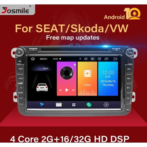 Android 10 2 Din Car Radio For VW Passat B6 T5amarok volkswagen Skoda Octavia 2 Polo seat leongolf 5 6 Multimedia GPS Navigation