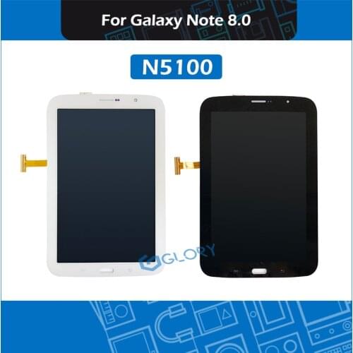 Black white N5100 Touch Screen Assembly For Samsung Galaxy Note 8 GT-N5100 LCD Display Digitizer assembly without Frame
