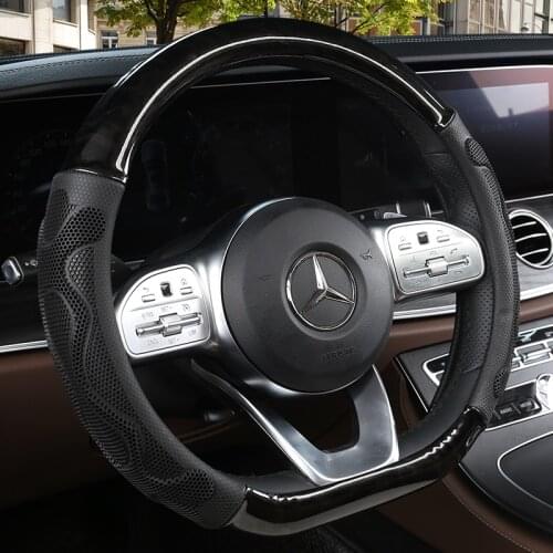 D Type Car Steering Wheel Cover For Volkswagen VW Teramont T-Roc T-cross 17-2021 Touareg III 2018-21 Scirocco 08-17 Sharan 15-21