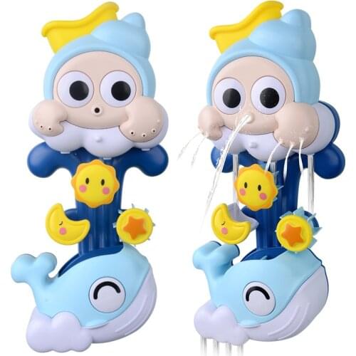 Children Bath Toy Baby Play with Water Infant Bath Water Spouting Whale Rotary Table Douyin Celebrity Style Oceans Rotary Table