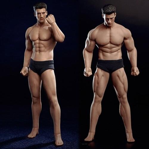 1/12 Scale TM01A TM02A Scale Super Flexible Man Body With Head Carving Male Muscular For 6"Action Figure Body Doll Toy