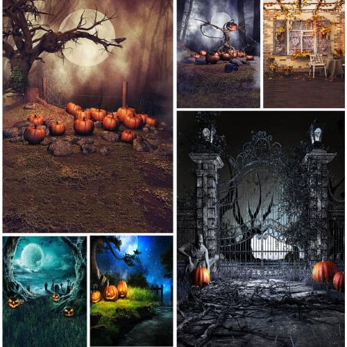 Barn Pumpkin Party Halloween Backdrops Vinyl Cloth for Photography Fond Studio Photo Shooting Photocall Background