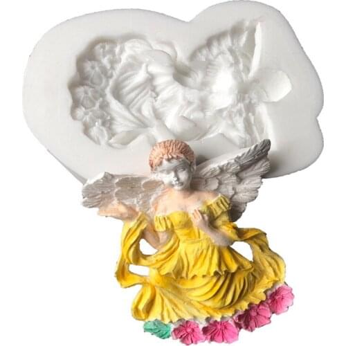 Angel Liquid Silicone Mold Turned Sugar Cake Mold A069