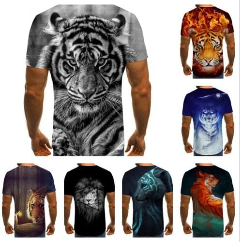 3D printe Animal tiger Lion face man 's T- Tshirt New loose lion casual majestic summer fashion shirt Harajuku oversized t shirt