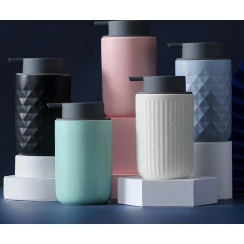 Ceramic Sannitizer Replacement Bottle Northern Storage Bottle Simple Bathroom Sannitizer Replacement Bottle Toilet 400 Ml