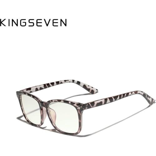 KINGSEVEN Blue Light Blocking Glasses Fashion Square Prescription Eyeglasses Clear Lens Computer Game Glasses Women/Men