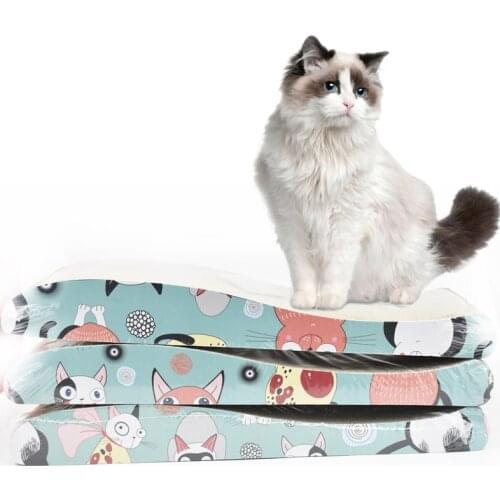 Cat Toys Cat Scratching Board Claw Grinder Corrugated Paper Cat Scraper Durable Scratcher Protecting Board Furniture Supplies
