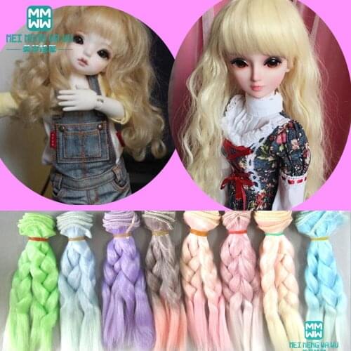 Doll Accessories Synthetic Fiber wig Scorpion wavy curly hair for doll Wigs High-temperature hair