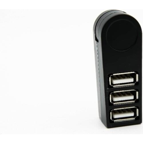 Mini 3 PORT USB 2.0 Rotate HUB Adapter For PC Desktop Laptop Notebook Expansion Free shipping