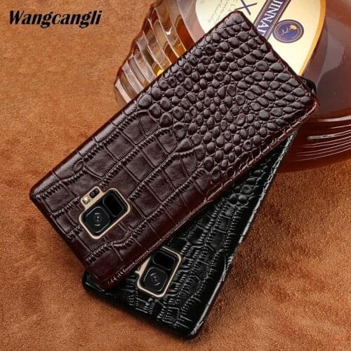 Fashion new mobile phone case for Huawei mate 10 leather mobile phone protective shell crocodile pattern half-pack phone case