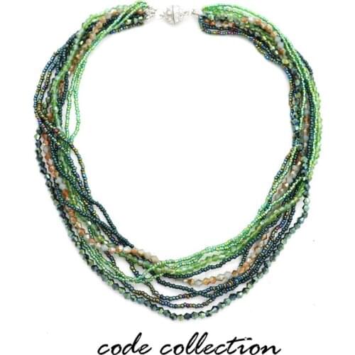 Hight Quality Multilayer Color Crystal Necklace&Pendabts Magnetic Metal Ball Statenebt Necklace Women Men Girl Accessories