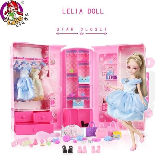 Genuine Lelia dolls girls toys doll Fashion clothes shoes suits kawaii doll Accessories toys for children kids birthday gifts