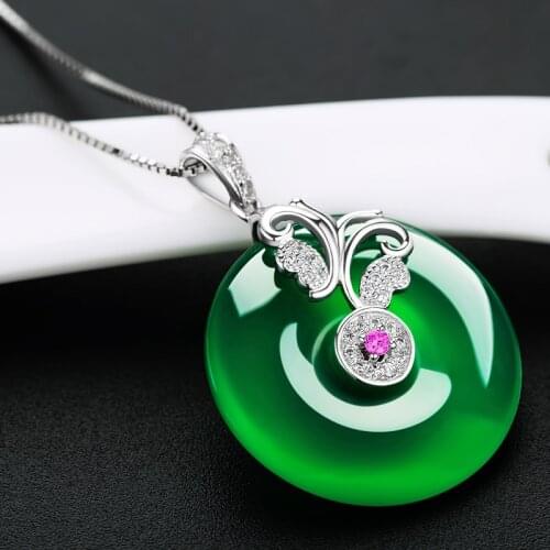 Natural Green Hetian Jade Butterfly Pendant 925 Silver Necklace Chinese Jadeite Amulet Fashion Charm Jewelry Gifts for Women Her