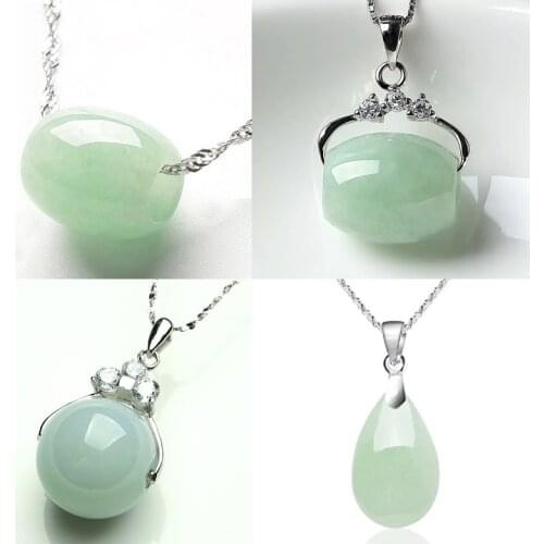 Natural Jade Emerald 13mm Luck Bead Pendant Charm Jewellery Fashion Accessories Hand-Carved Man Woman Amulet Gifts