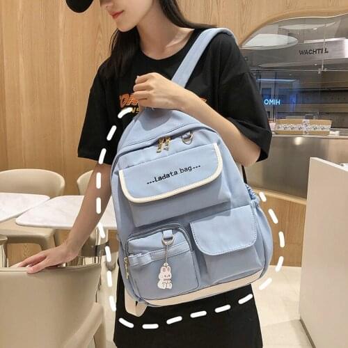 Casual School Backpack Teenager Womens Design Students Backpacks For Girls Korean Female Bags Large Capacity Quality Schoolbag