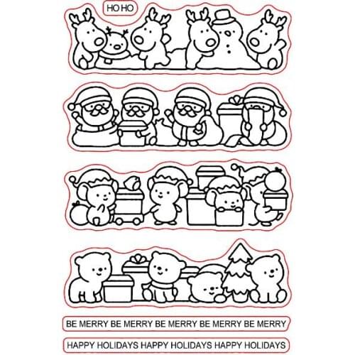 Transparent Clear Stamps for DIY Scrapbooking/Card Making/Kids Christmas Fun Decoration Supplies ST0065