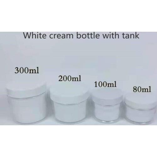 80/100/200/300ml Empty Cosmetic Jar Makeup Container White Cream bottle Mask jar Container With Tank Cosmetics Package bottles