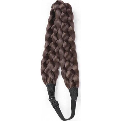 Synthetic Wig Twist Hair Bands Fashion Braids Hair Accessories Women Bohemian Plait Elastic Headband Stretch