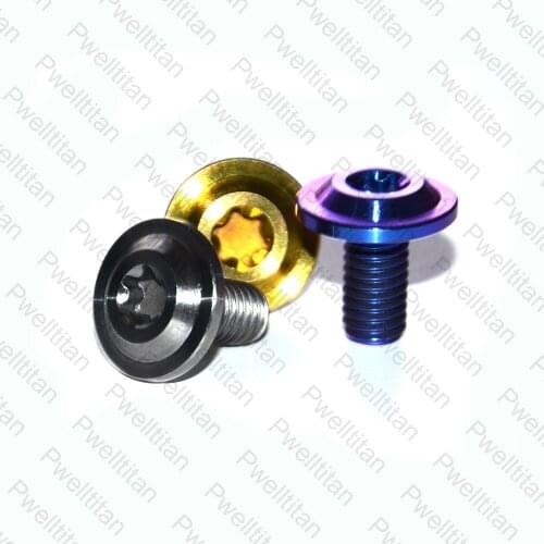 Titanium Ti M6 X 12 MM T30 Torx Umbrella Head Bolt Screw for Bicycle Motorcycle Part 6 PCS