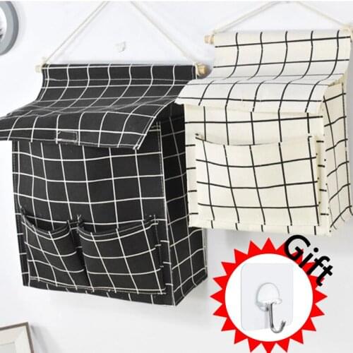 Waterproof Multi-layer Hanging Bag Wall-mounted Storage bag Small Cloth bag Behind The Door Dormitory Bedroom Wall Storage bag